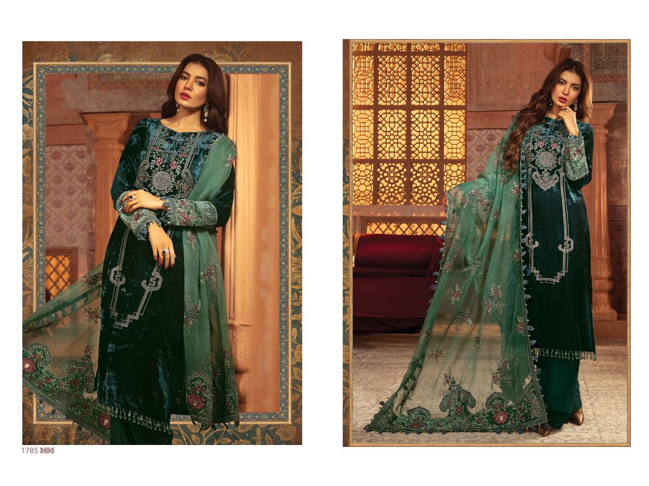 Deepsy Baroque Velvet New Exclusive Wear Fancy Embroidery Pakistani Salwar Suits Collection